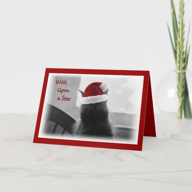 Cartes Pour Fêtes Annuelles Adorable Noël Kitten (Devant)