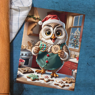 Cartes Pour Fêtes Annuelles Adorable Noël Owl Holiday Cookie Exchange