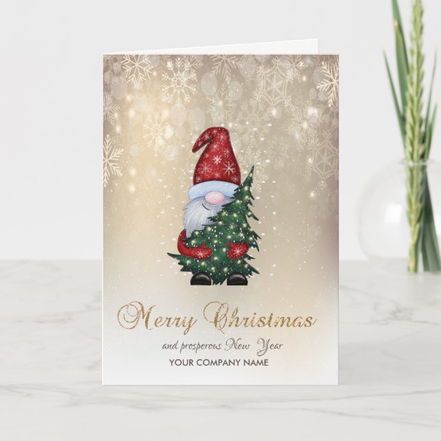 Cartes Pour Fêtes Annuelles adorable Pine du Père Noël Snowflakes (Devant)