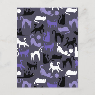 Cartes Pour Fêtes Annuelles Adorable Yoga mignon Pots de chat
