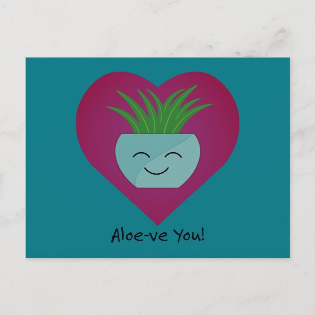 Cartes Pour Fêtes Annuelles Adorablement drôle Aloeve You  Aloe (Devant)