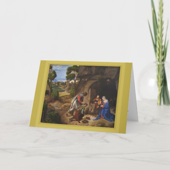 Cartes Pour Fêtes Annuelles Adoration de Giorgione des bergers (Devant)