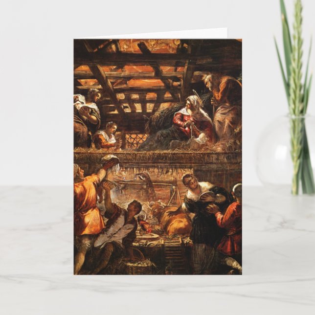 Cartes Pour Fêtes Annuelles Adoration des bergers (Devant)