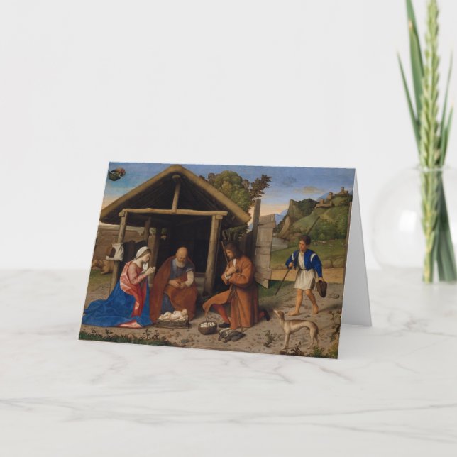 Cartes Pour Fêtes Annuelles Adoration des bergers (Devant)