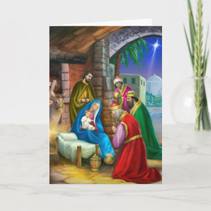 Cartes Pour Fêtes Annuelles Adoration des bergers