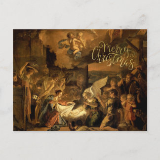 Cartes Pour Fêtes Annuelles Adoration des bergers beaux-arts Noël