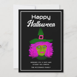 Cartes Pour Fêtes Annuelles Adulte Halloween Wicked Witch Custom