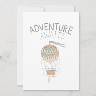 Cartes Pour Fêtes Annuelles Adventure Await Hot Air Balloon