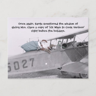 Cartes Pour Fêtes Annuelles Aero Père Noël ! -Carte postale