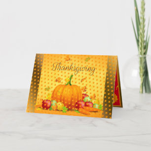 Cartes Pour Fêtes Annuelles Affaire Gold Happy Thanksgiving