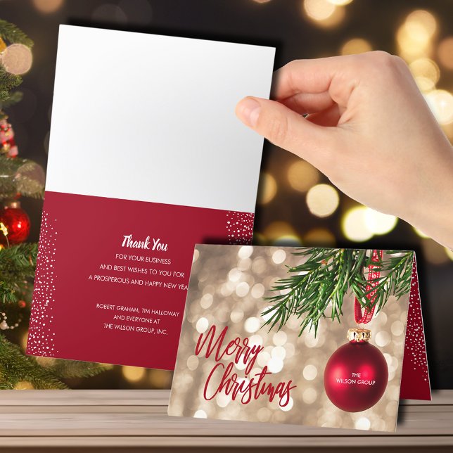 Cartes Pour Fêtes Annuelles Affaires de Noël rouge (Créateur téléchargé)