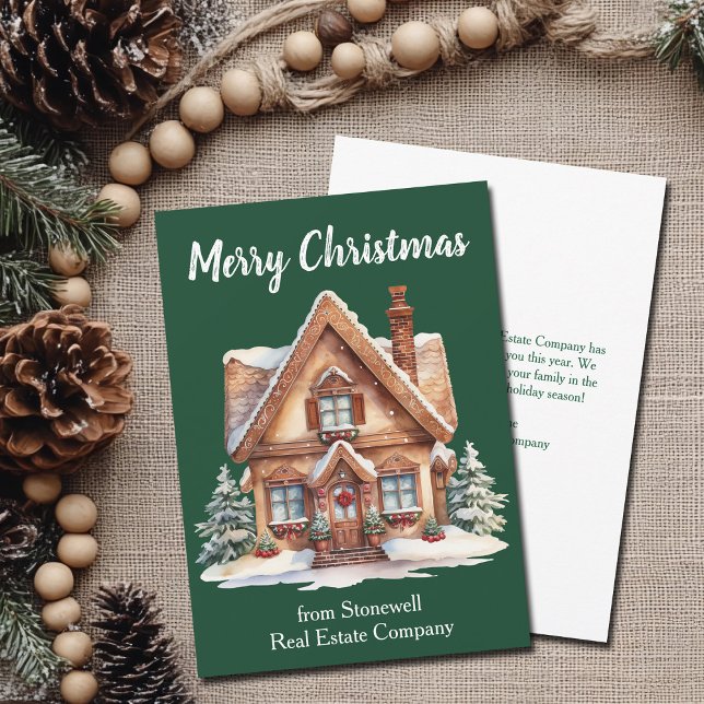Cartes Pour Fêtes Annuelles Affaires immobilières de Noël personnalisées (Créateur téléchargé)