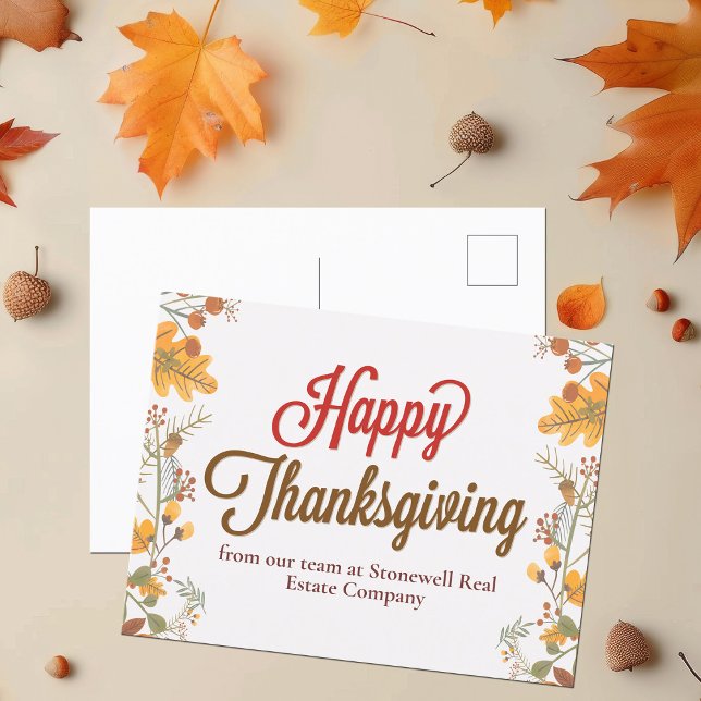 Cartes Pour Fêtes Annuelles Affaires personnalisées Thanksgiving Leçons d'auto (Créateur téléchargé)