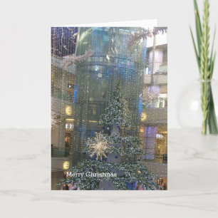 Cartes Pour Fêtes Annuelles Affichage de la lumière de l'arbre Noël