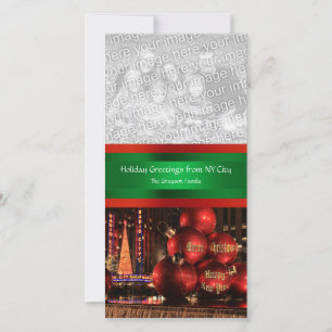 Cartes Pour Fêtes Annuelles Affichage de l'ornement géant de Noël NYC, votre p