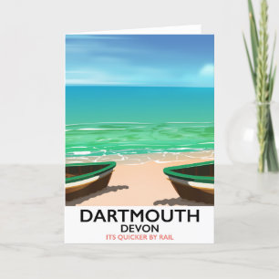 Cartes Pour Fêtes Annuelles Affiche de la plage de Dartmouth Devon