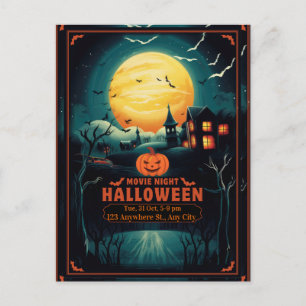 Cartes Pour Fêtes Annuelles Affiche de soirée cinéma Halloween