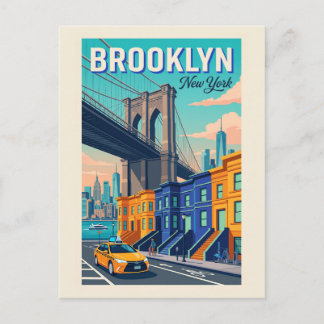 Cartes Pour Fêtes Annuelles Affiche de voyage à Brooklyn New York