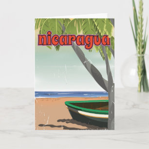 Cartes Pour Fêtes Annuelles Affiche de voyage du Nicaragua.