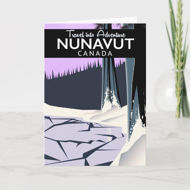 Cartes Pour Fêtes Annuelles affiche de voyage du Nunavut Canada (Devant)