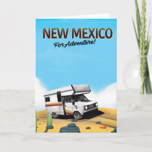 Cartes Pour Fêtes Annuelles Affiche de voyage Nouveau-Mexique "Pour l'aventure
