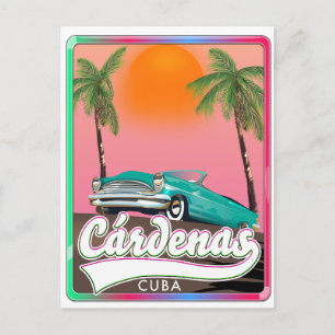 Cartes Pour Fêtes Annuelles Affiche de voyage vintage Cárdenas Cuba