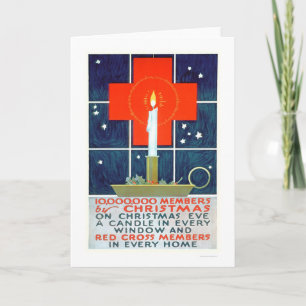 Cartes Pour Fêtes Annuelles Affiche recruteuse de Noël de Croix-Rouge