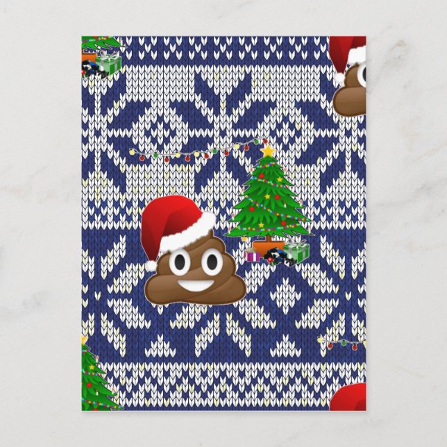 Cartes Pour Fêtes Annuelles affreux pull-over de Noël émoji (Devant)