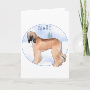 Cartes Pour Fêtes Annuelles Afghan Hound Noel