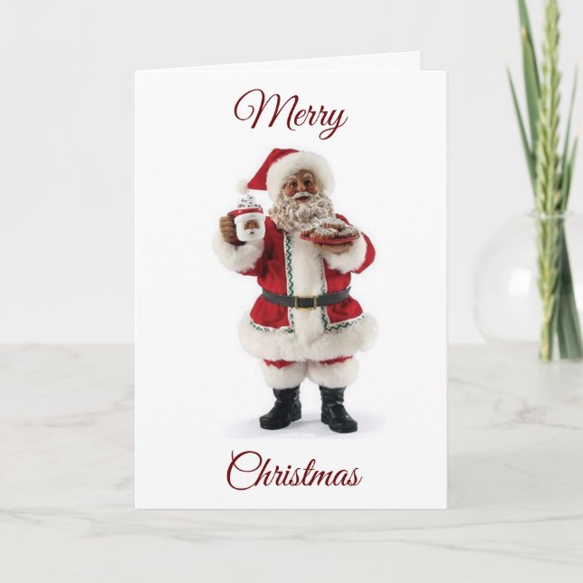 CARTES POUR FÊTES ANNUELLES AFRICAIN-AMÉRICAIN RACONTE SON AMOUR DE NOËL (Devant)