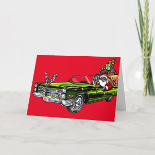 Cartes Pour Fêtes Annuelles African American Hipster Père Noël