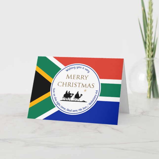 Cartes Pour Fêtes Annuelles AFRIQUE DU SUD Trois Sages Écritures NOËL (Devant)