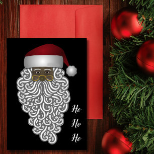 Cartes Pour Fêtes Annuelles Afro-américain le père noël sur Noël noir