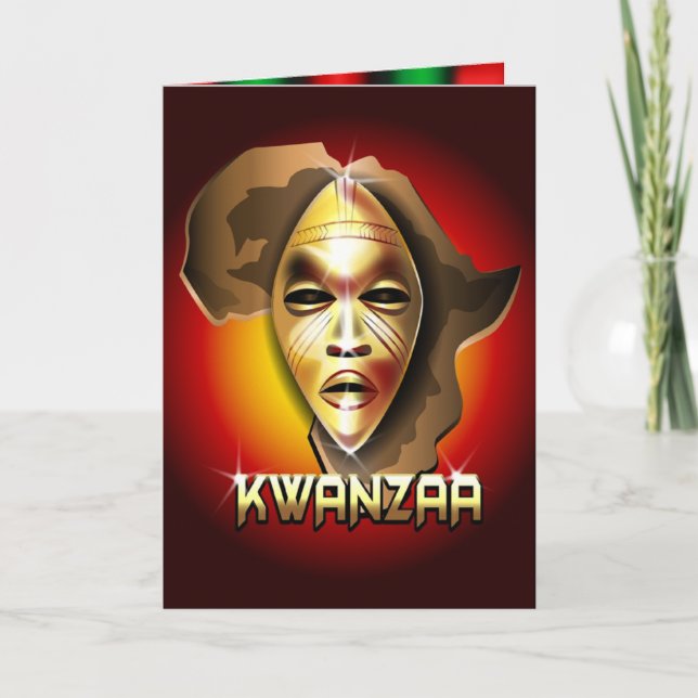 Cartes Pour Fêtes Annuelles Afro Kwanzaa (Devant)