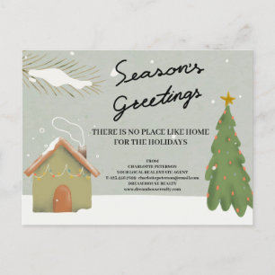 Cartes Pour Fêtes Annuelles Agent immobilier de Noël personnalisé