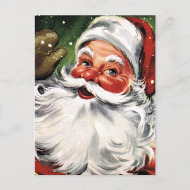 Cartes Pour Fêtes Annuelles Agiter le Père Noël (Devant)