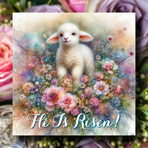 Cartes Pour Fêtes Annuelles Agneau Aquarelle Pastel Cute Pastel Religieux Pâqu