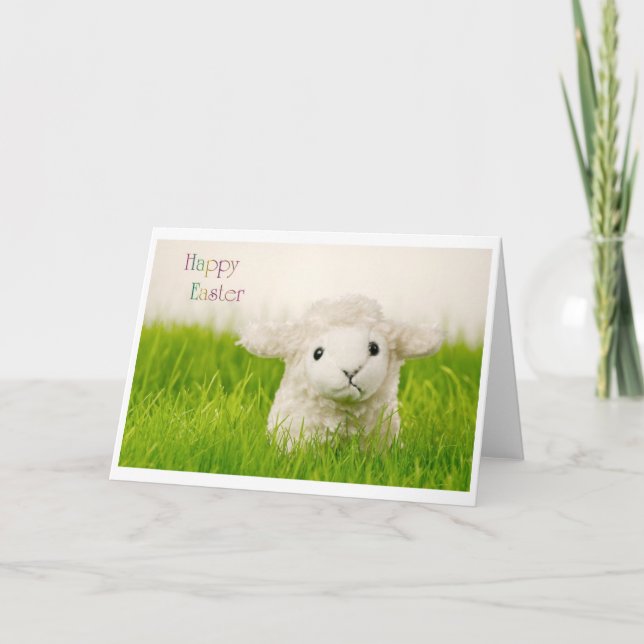 Cartes Pour Fêtes Annuelles Agneau de Pâques (Devant)