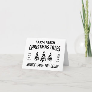 CARTES POUR FÊTES ANNUELLES AGRICULTURE NOËL FRAIS ARBRES