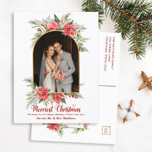 Cartes Pour Fêtes Annuelles Agritourisme Poinsettia Moderne Arché Nouveaux mar