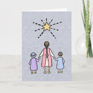 Cartes Pour Fêtes Annuelles Ah! Ah! Petite Étoile de Nuit Comptine Vintage de 