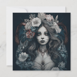 Cartes Pour Fêtes Annuelles AI cadavre mariée