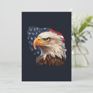 Cartes Pour Fêtes Annuelles Aigle à drapeau américain