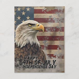 Cartes Pour Fêtes Annuelles Aigle et drapeau majestueux - Esprit de liberté