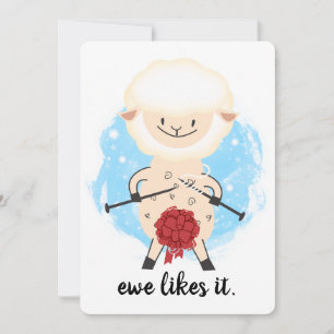 Cartes Pour Fêtes Annuelles Aiguilles de tricot en laine de mouton pulvérisées