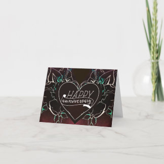 Cartes Pour Fêtes Annuelles Ailes noires et coeur pour l'homme