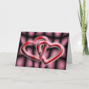 Cartes Pour Fêtes Annuelles Aimer Deux Coeurs Intervinés Valentines Blank Insi