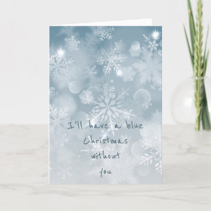 Cartes Pour Fêtes Annuelles Aimez et vous manquez Noël bleu sans vous