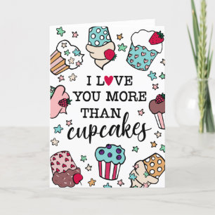 Cartes Pour Fêtes Annuelles Aimez-vous plus que des petits gâteaux Saint-Valen
