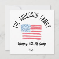 Airbrush American Flag Nom de famille personnalisé